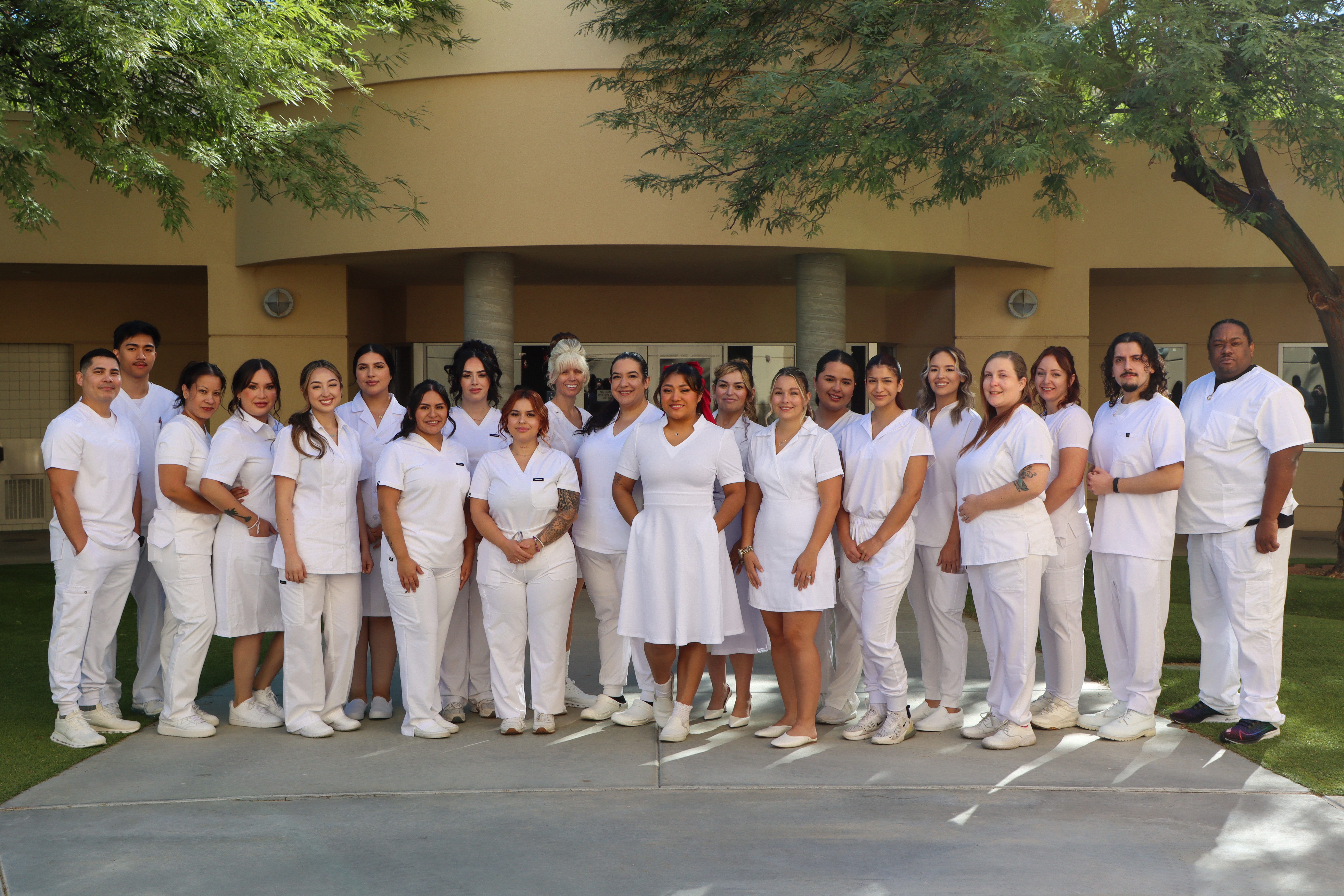 ADN Class of 2025 group photo in whites
